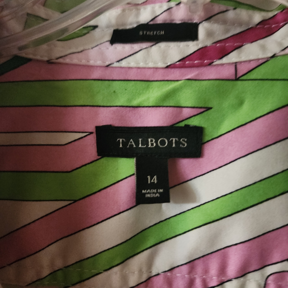 Talbots Multicolor Patterned Button Down Dress - image 2